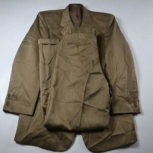 Zandello 42L 34x32 Tan Brown Mens Jacket Pants Suit